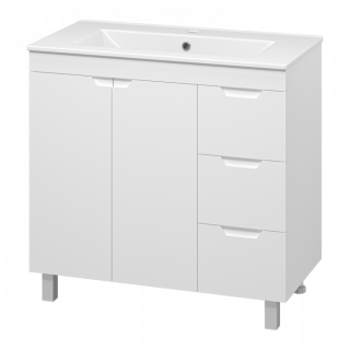 Напольная тумба под раковину Misty Оптима 90 см П-Опт-07090-011П3Я белый